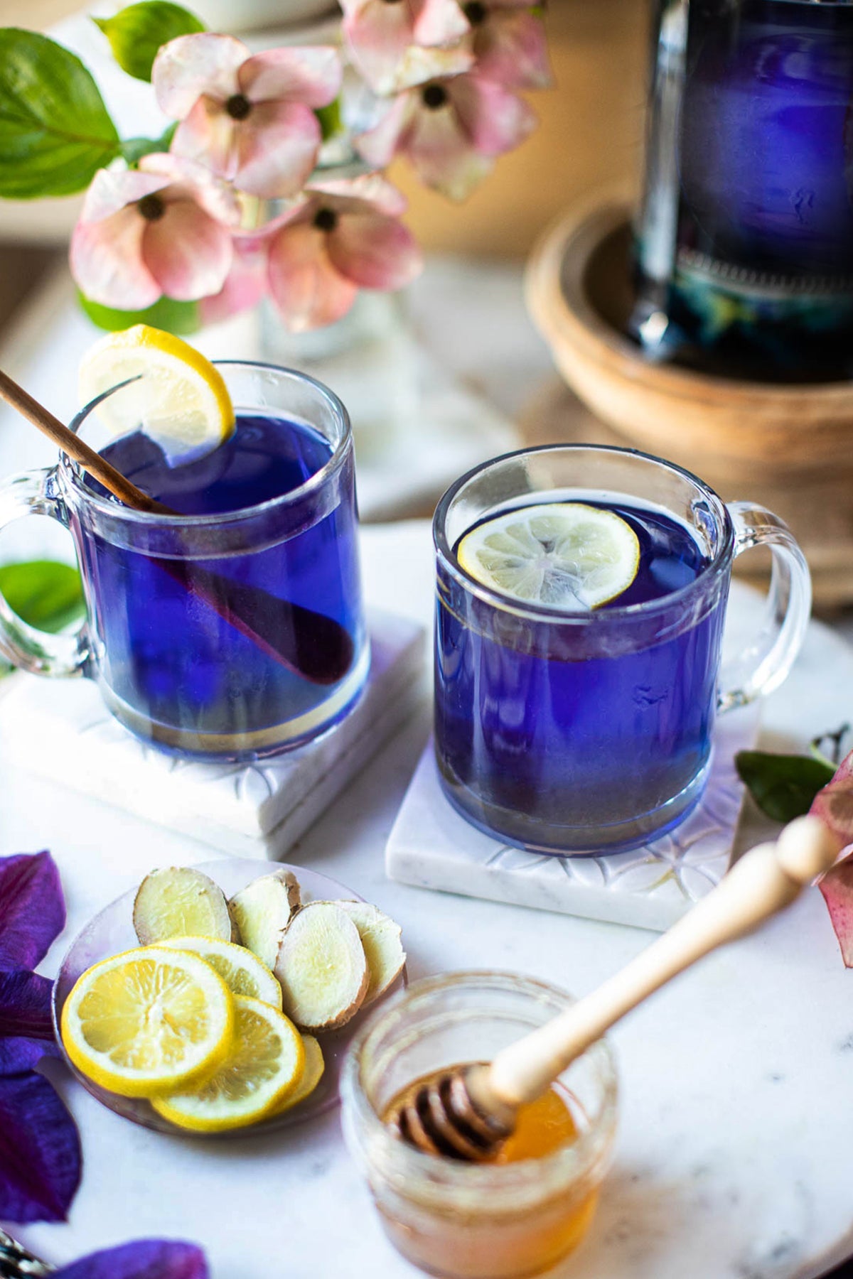 vivid elegance: blue butterfly pea flower tea - sy’a