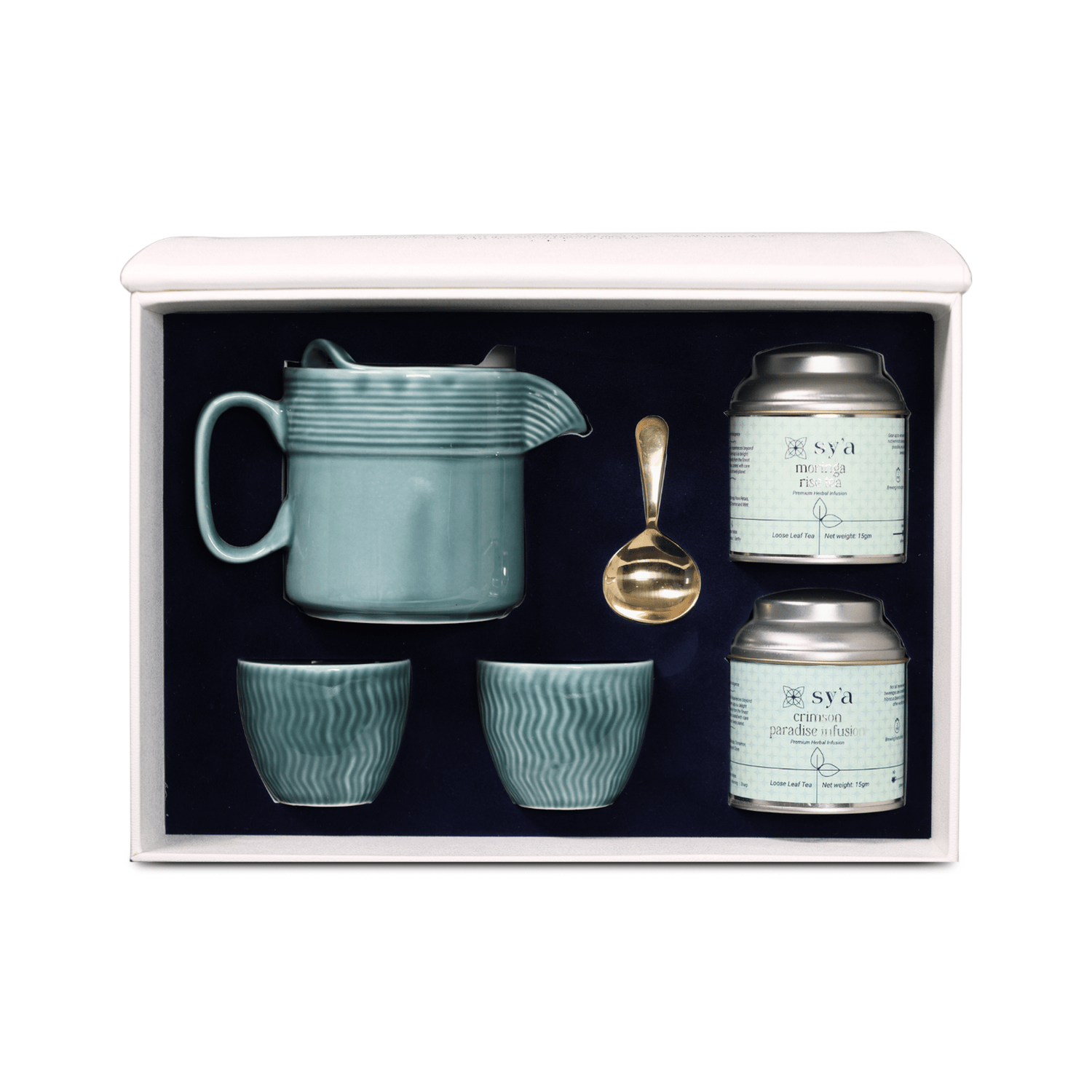 sy’a royal tea set green with herbal teas - sy’a
