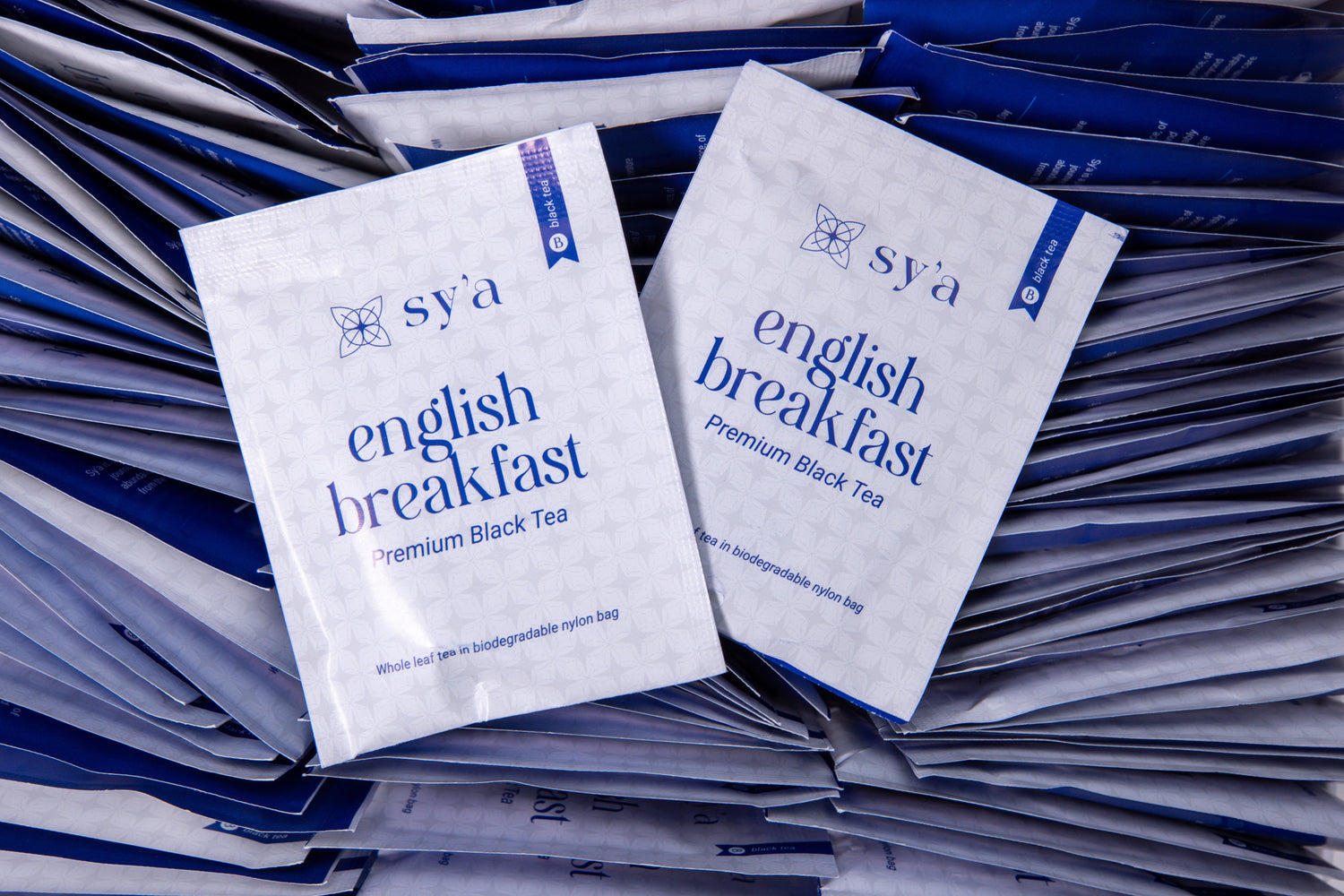 English Breakfast Tea - 100 Biodegradable Pyramid Tea Bags - sy’a