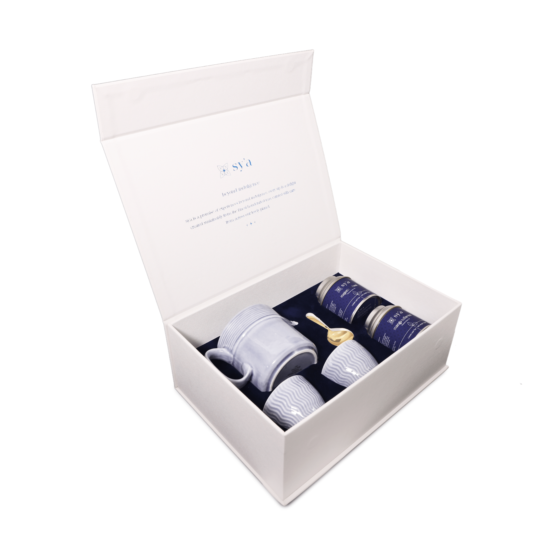 sy’a royal tea set grey with green teas - sy’a