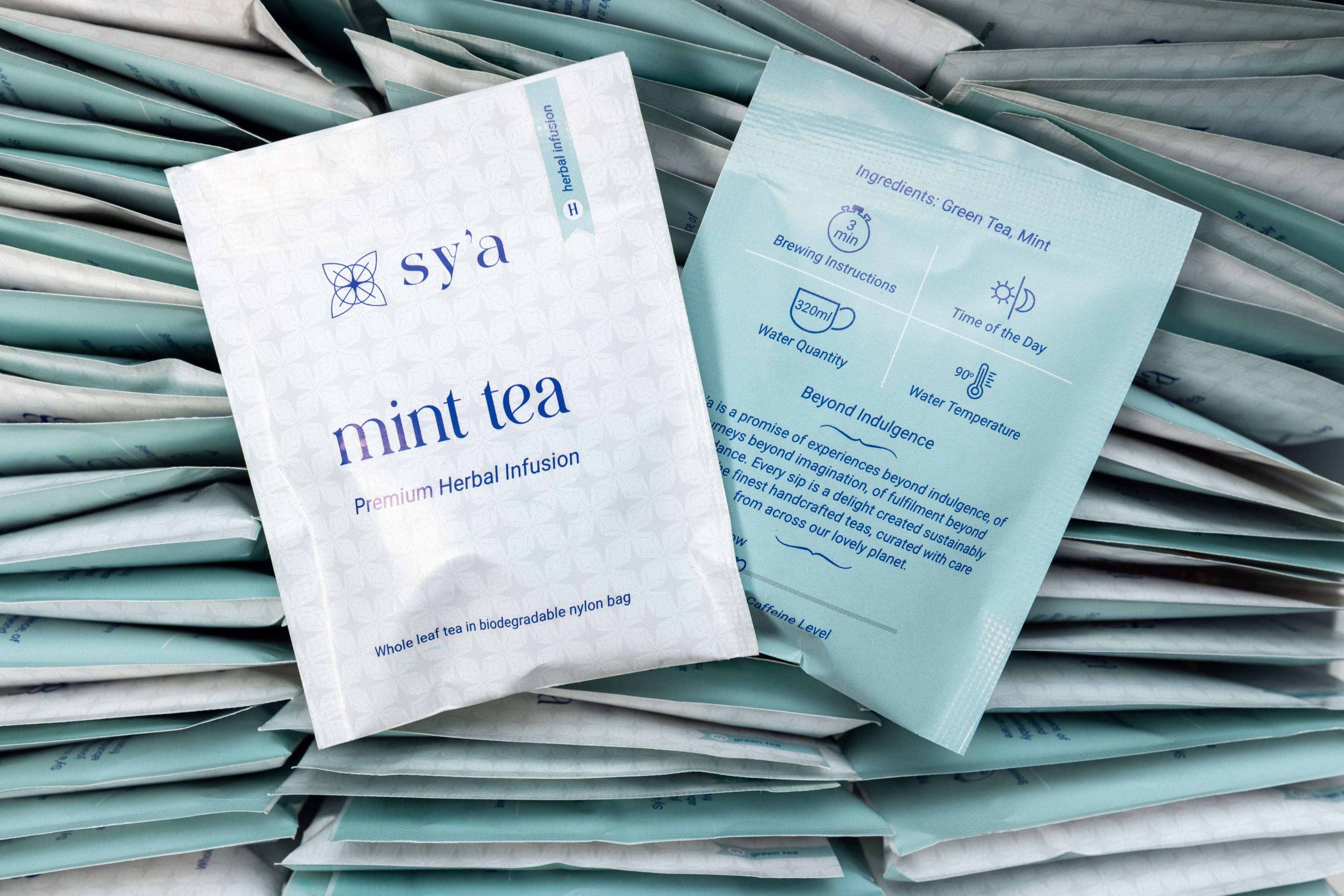 Mint Tea - 100 Biodegradable Pyramid Tea Bags
