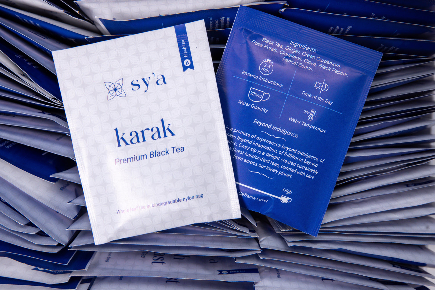 Karak Tea - 100 Biodegradable Pyramid Tea Bags - sy’a
