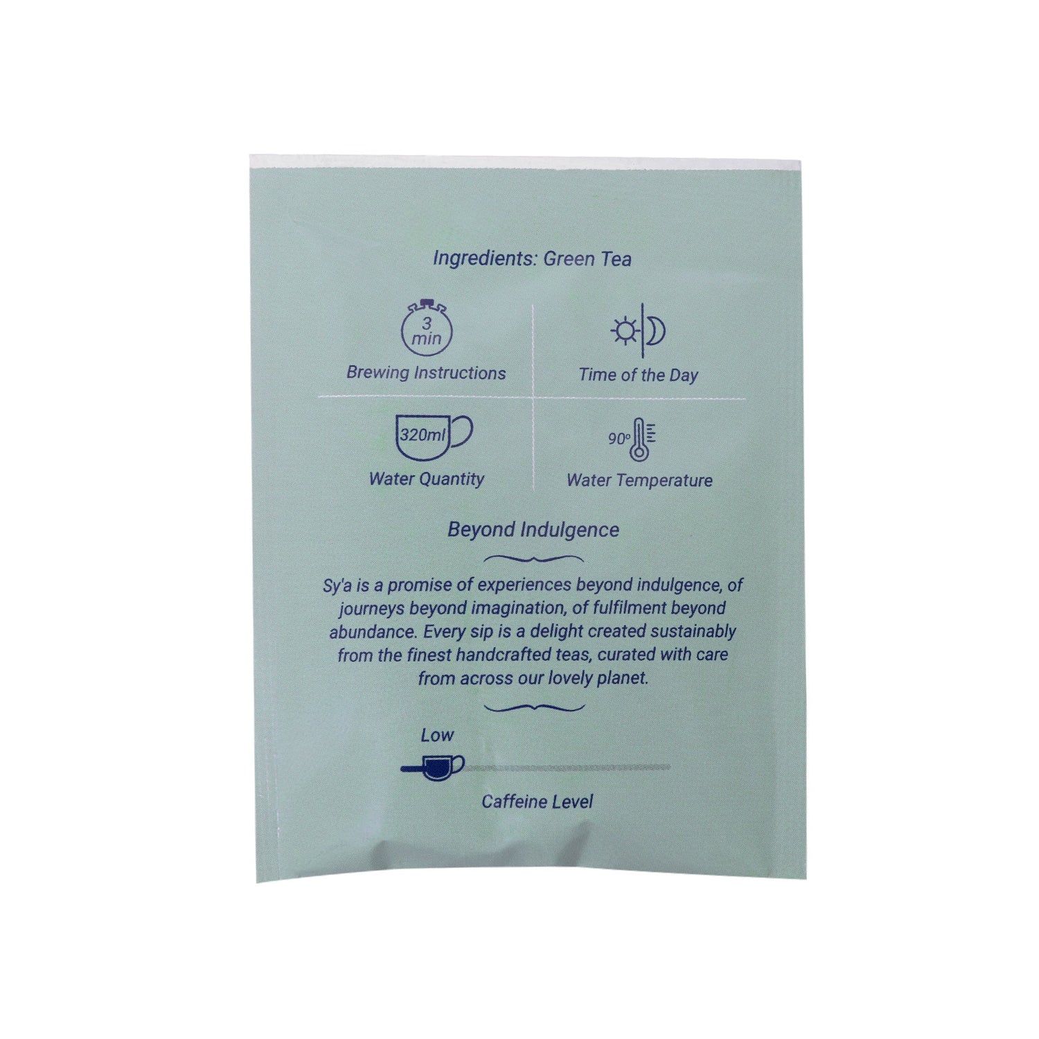 Green Tea - 100 Biodegradable Pyramid Tea Bags - sy’a