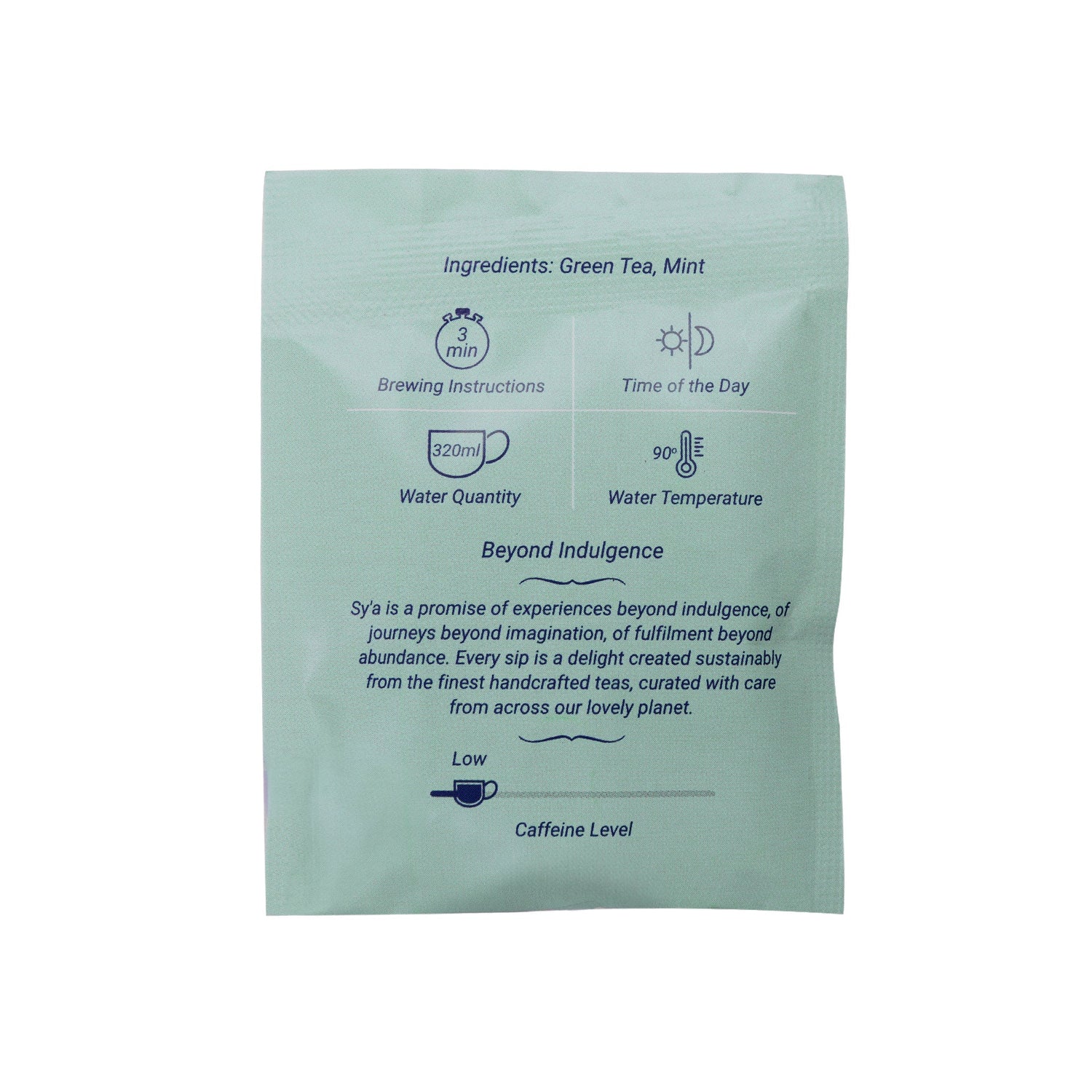 Mint Tea - 100 Biodegradable Pyramid Tea Bags - sy’a