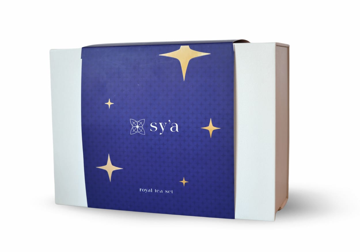 sy’a royal tea set grey with green teas - sy’a