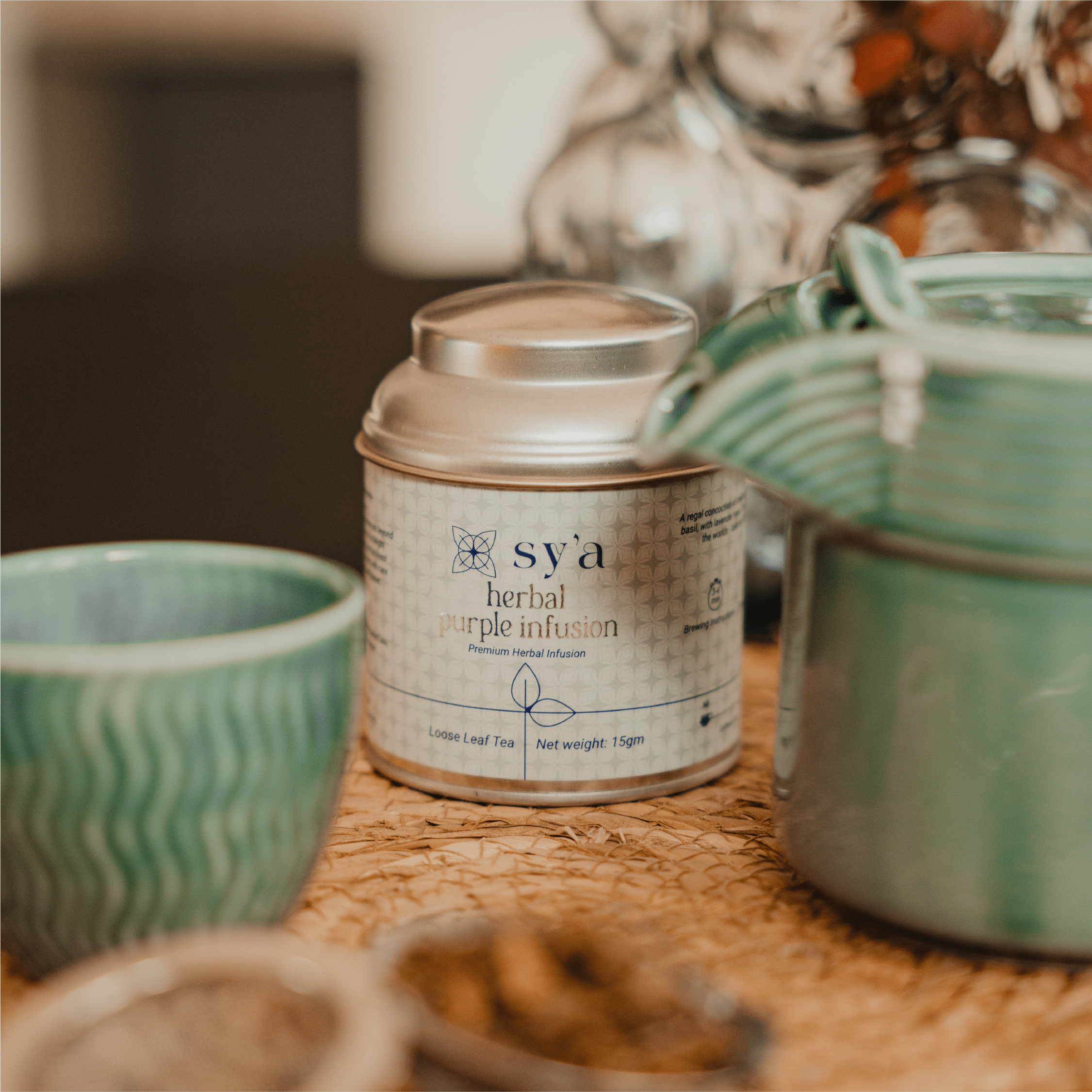 sy’a royal tea set green with herbal teas - sy’a