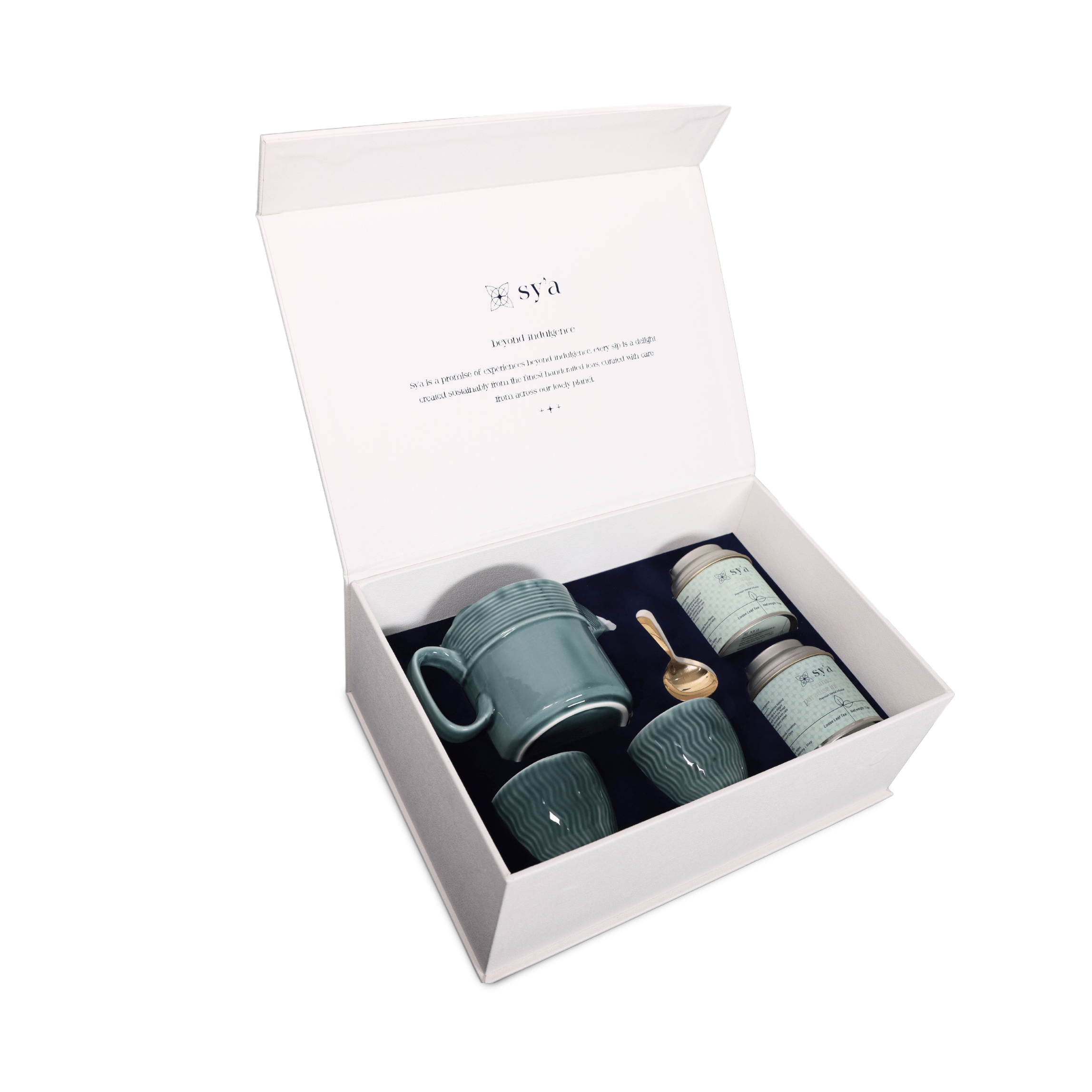 sy’a royal tea set green with herbal teas - sy’a