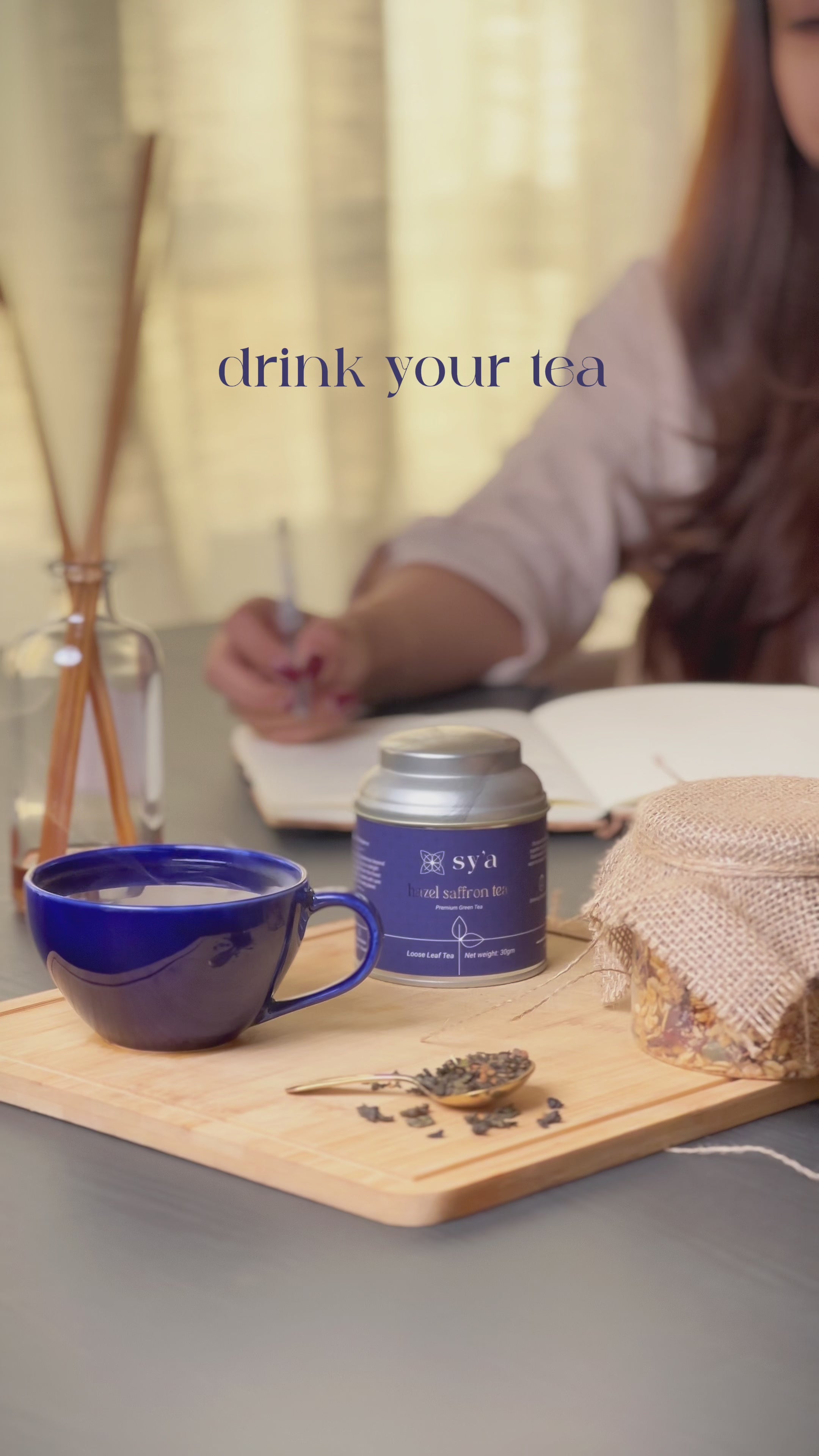 Hazel saffron tea