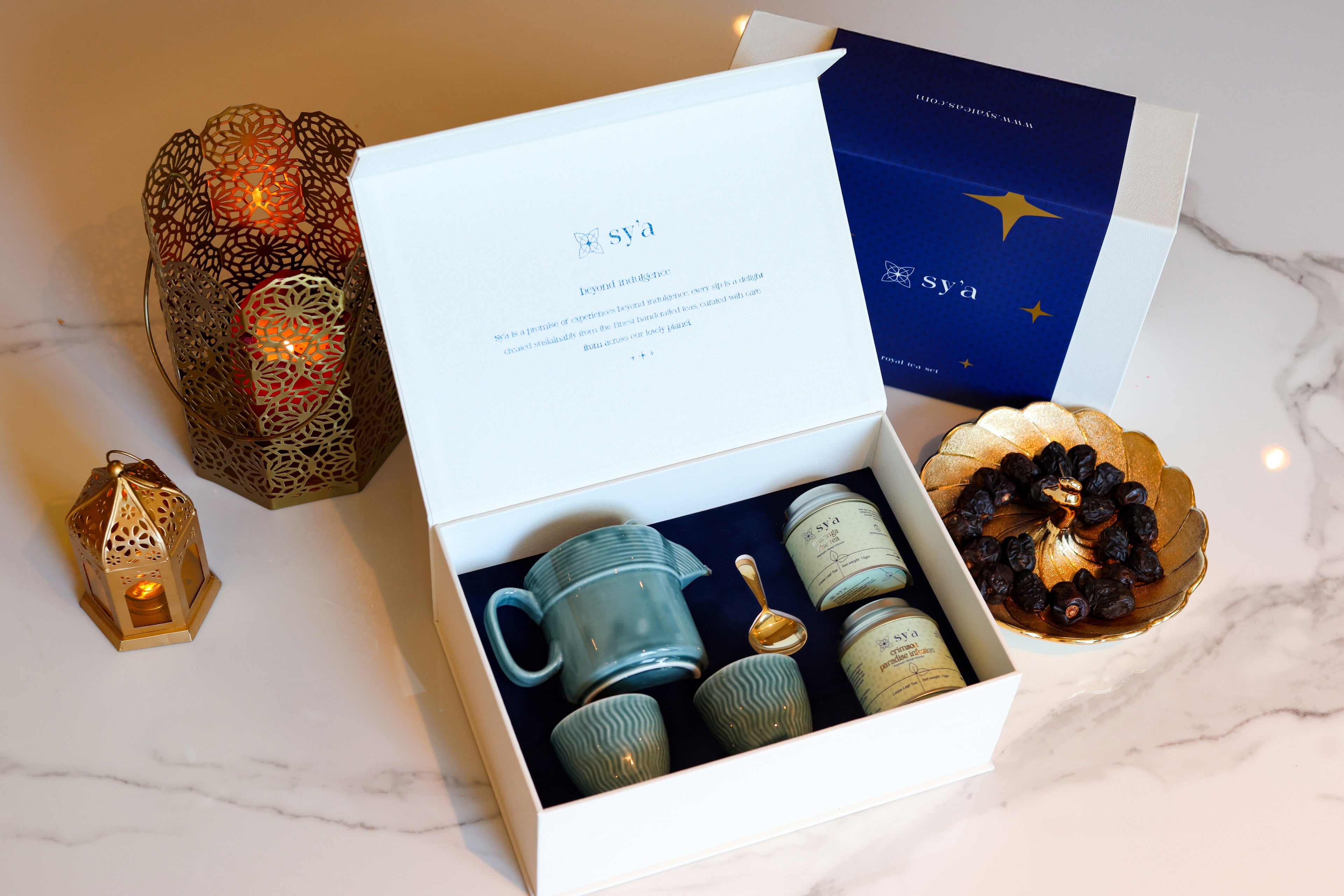 Royal tea set green with herbal teas - sy’a