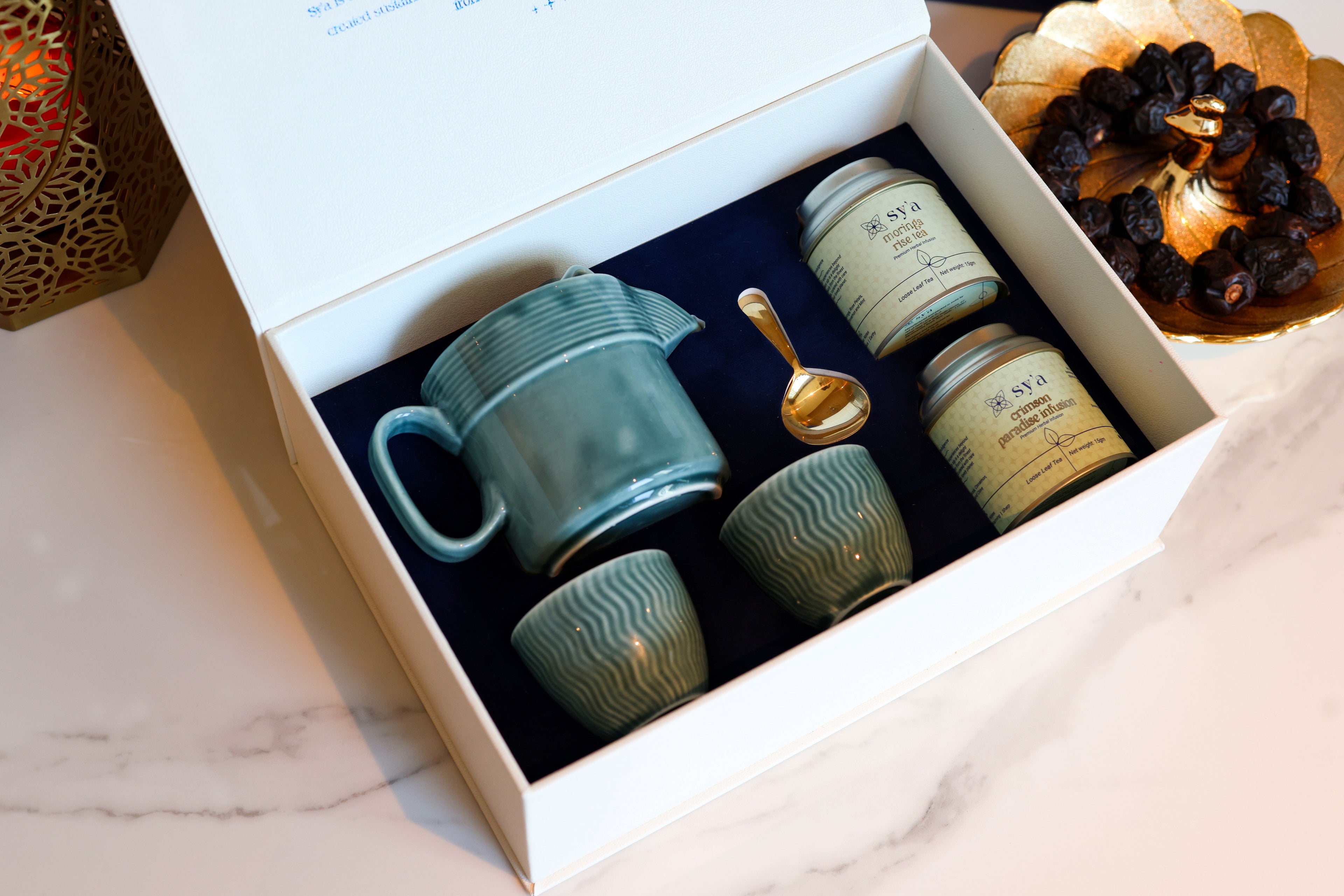 Royal tea set green with herbal teas - sy’a