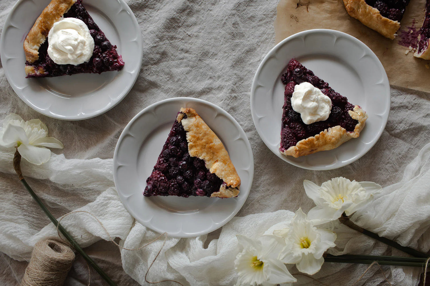 berry almond galette with a touch of asian pear tea magic