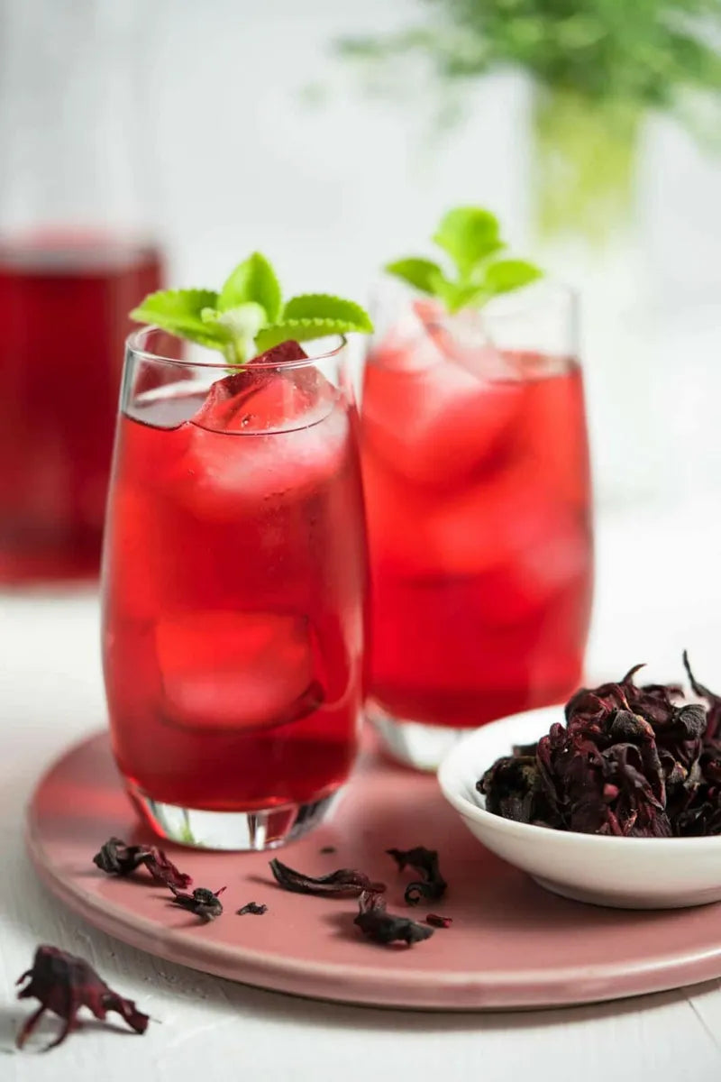 crimson paradise hibiscus iced tea: a symphony of refreshment