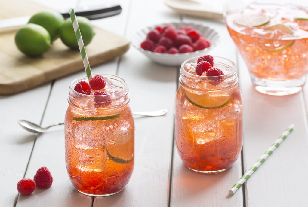 a burst of flavour: raspberry moringa iced tea