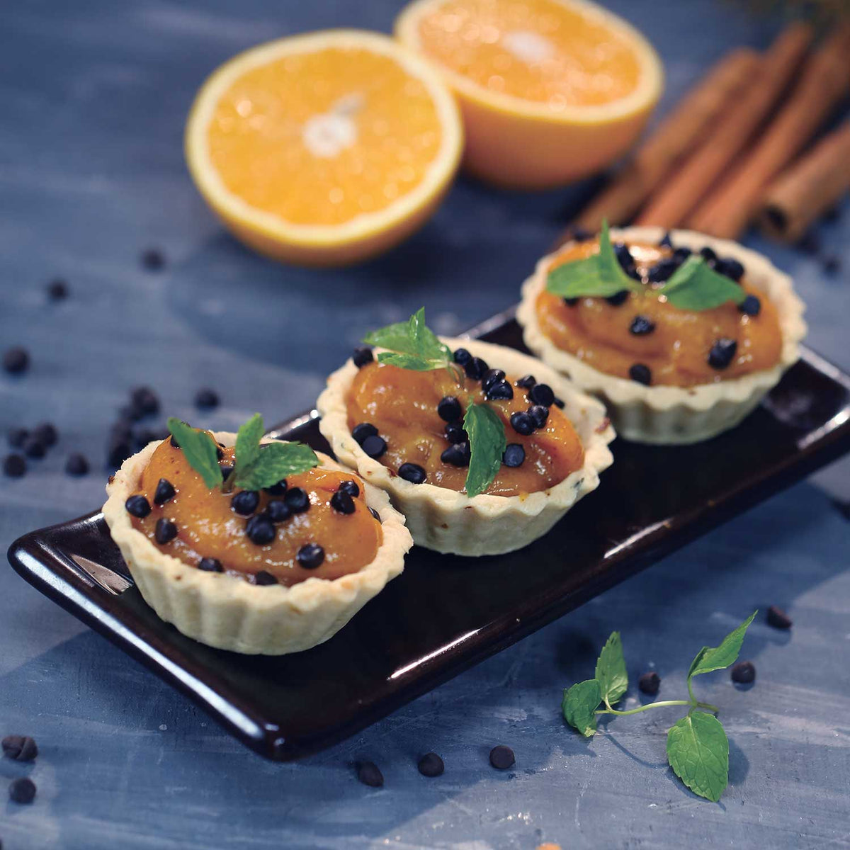 Mystical Fusion: Moroccan Mint Tea and Orange Mousse Tart - sy’a