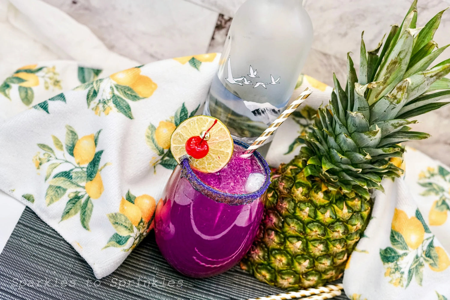 sipping royalty: purple sapphire iced tea