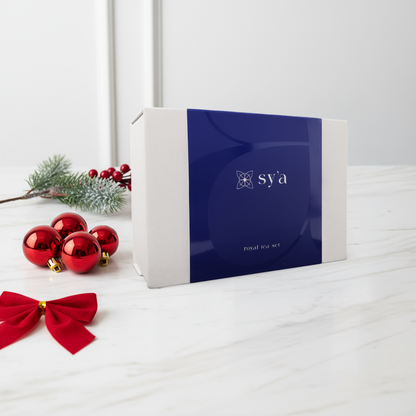 sy’a royal tea set grey with green teas