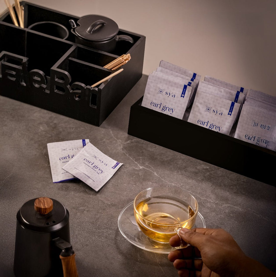 Earl Grey Tea - 100 Biodegradable Pyramid Tea Bags - sy’a