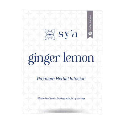 Ginger Lemon - 100 Biodegradable Pyramid Tea Bags - sy’a