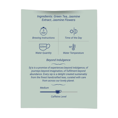 Jasmine Jubilee - 100 Biodegradable Pyramid Tea Bags - sy’a
