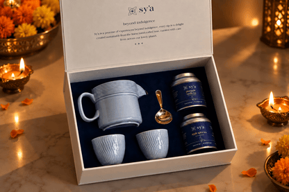 Royal Tea Set Grey with Green Teas - sy’a